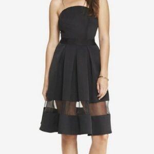 Express Black Strapless Dress